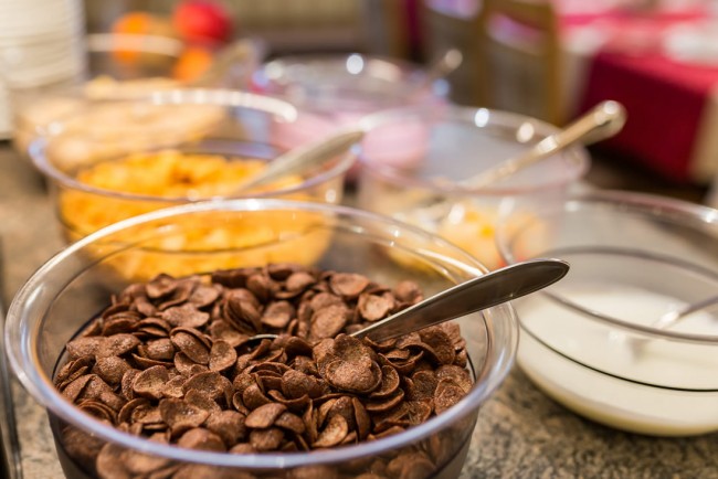 Müsli und frische Früchte